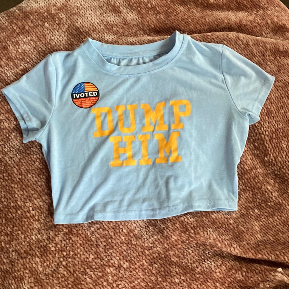 Baby blue crop top